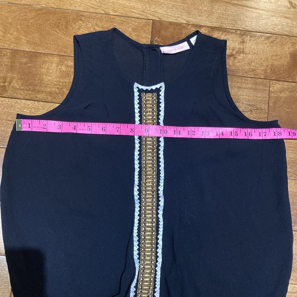 sass & bide “sweet spot” Black, Gold & White Flowy Tank Blouse - Picture 6 of 11